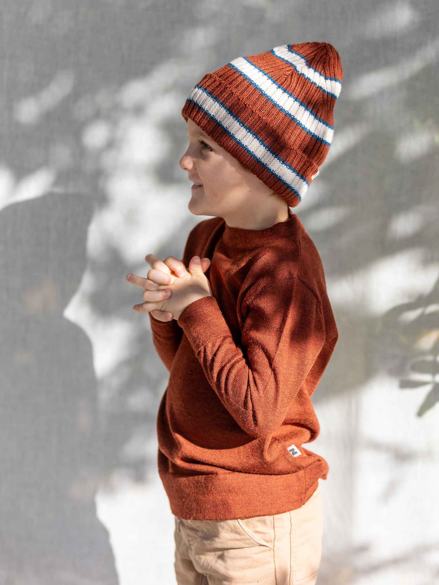 Dory Beanie Rust Stripe