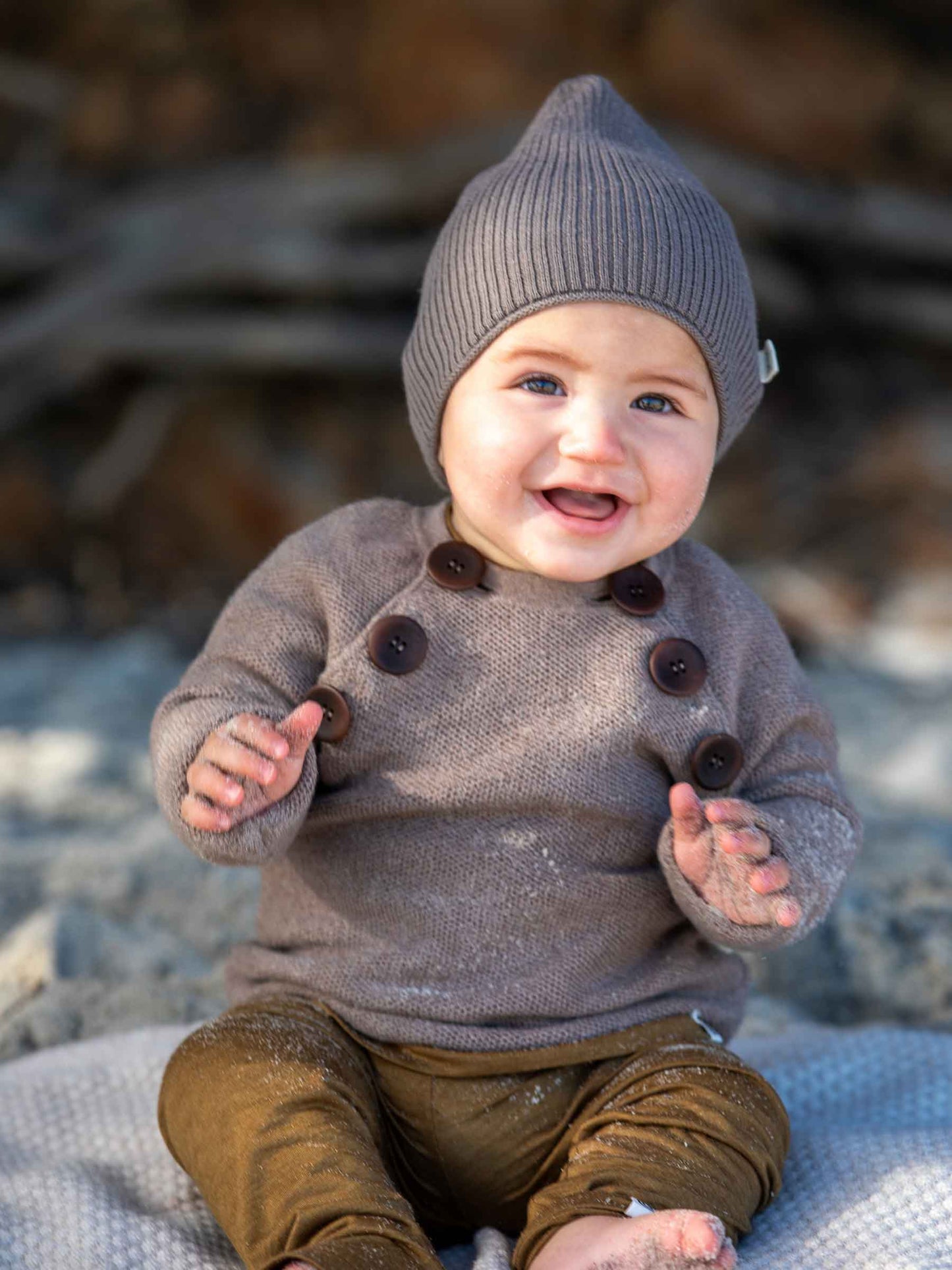 Augustin Baby Sweater Brownish