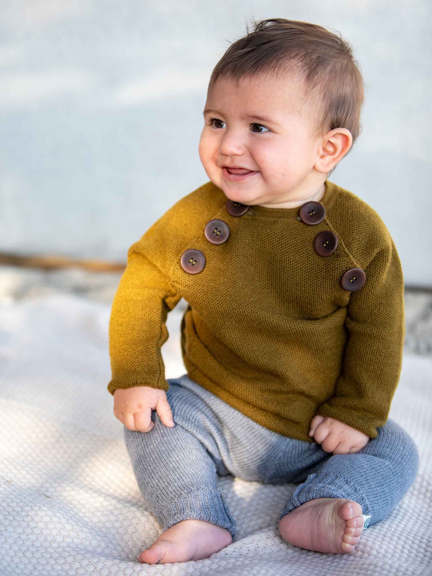 Augustin Baby Sweater Kelp