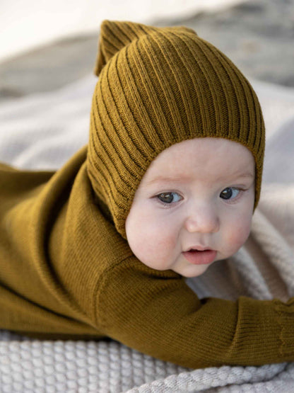 Milo Hooded Romper Kelp