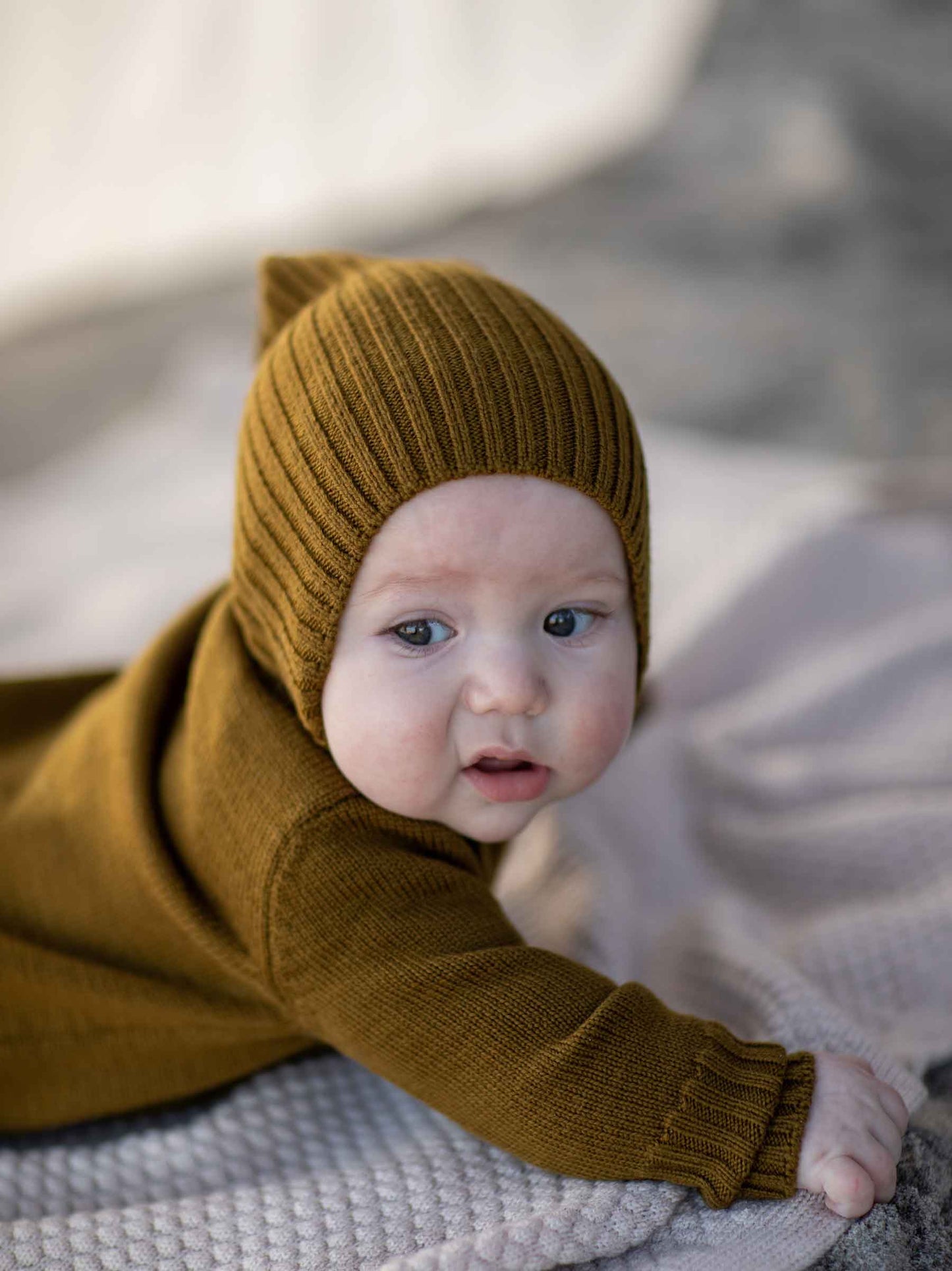 Milo Hooded Romper Kelp