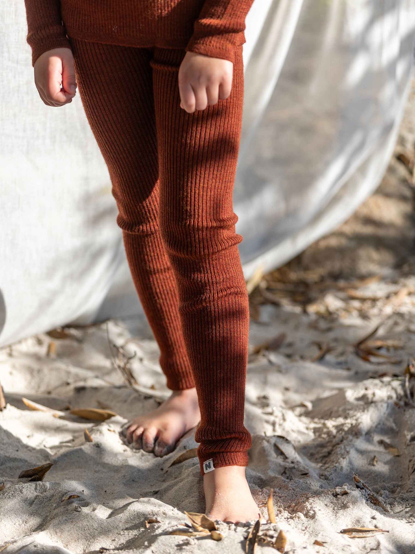 Knit Leggings Rust