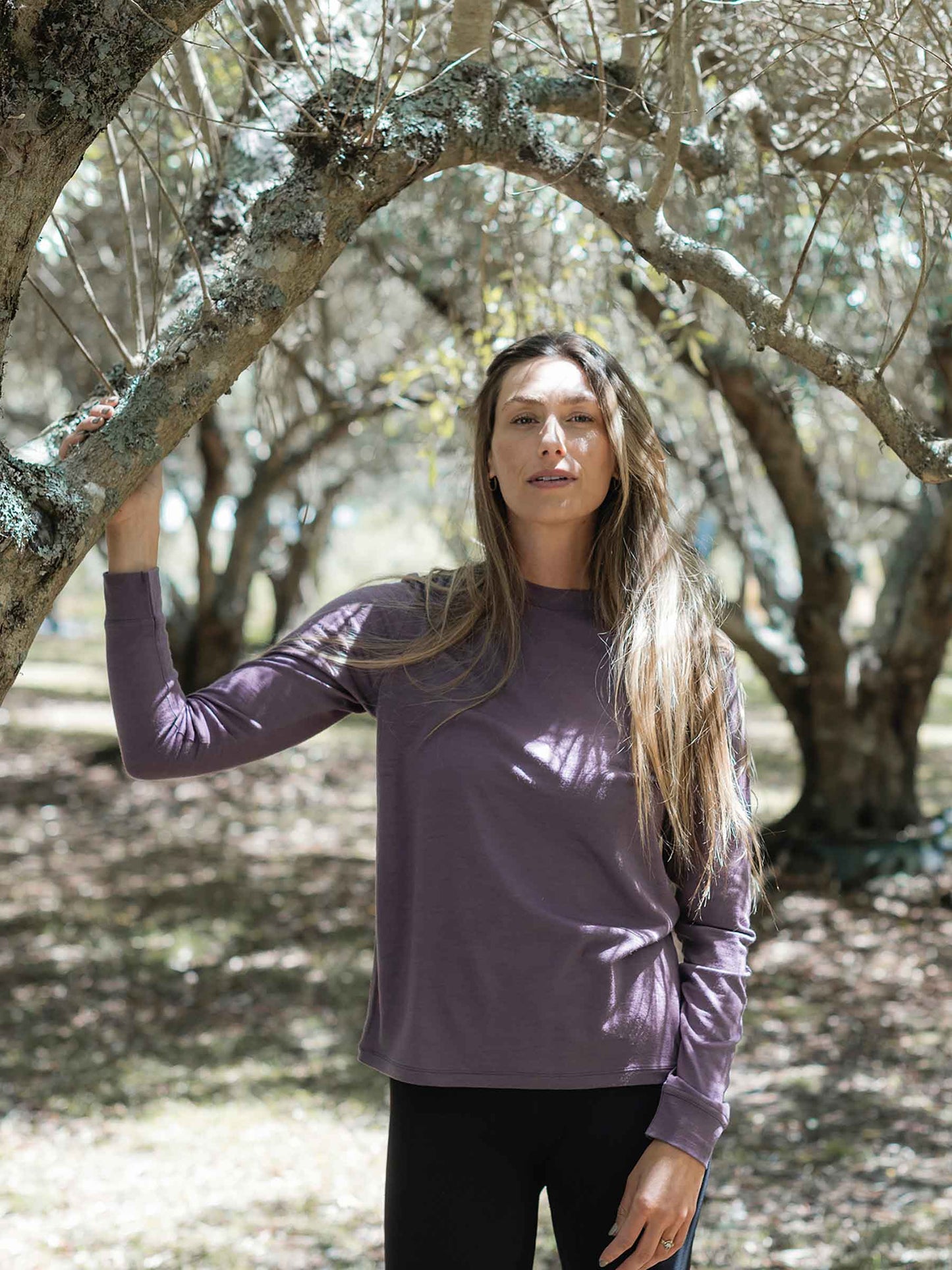 Women's Aotea Merino Crew Plum