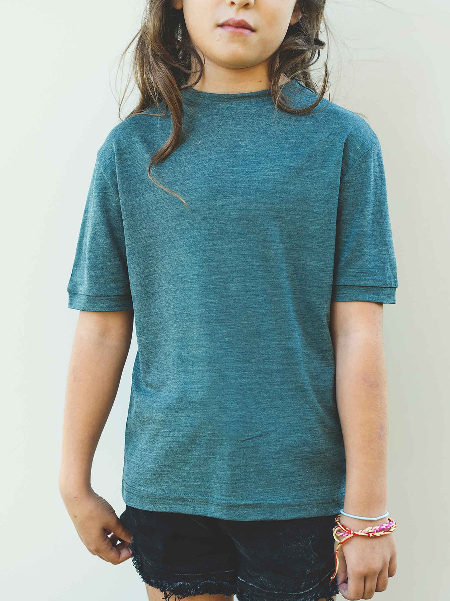 Child MerinoSilk Wallace Tee Deep Sea