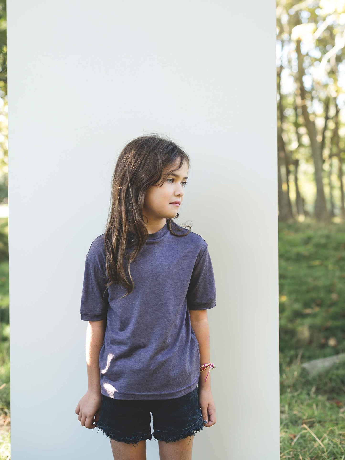 Child MerinoSilk Wallace Tee Plum