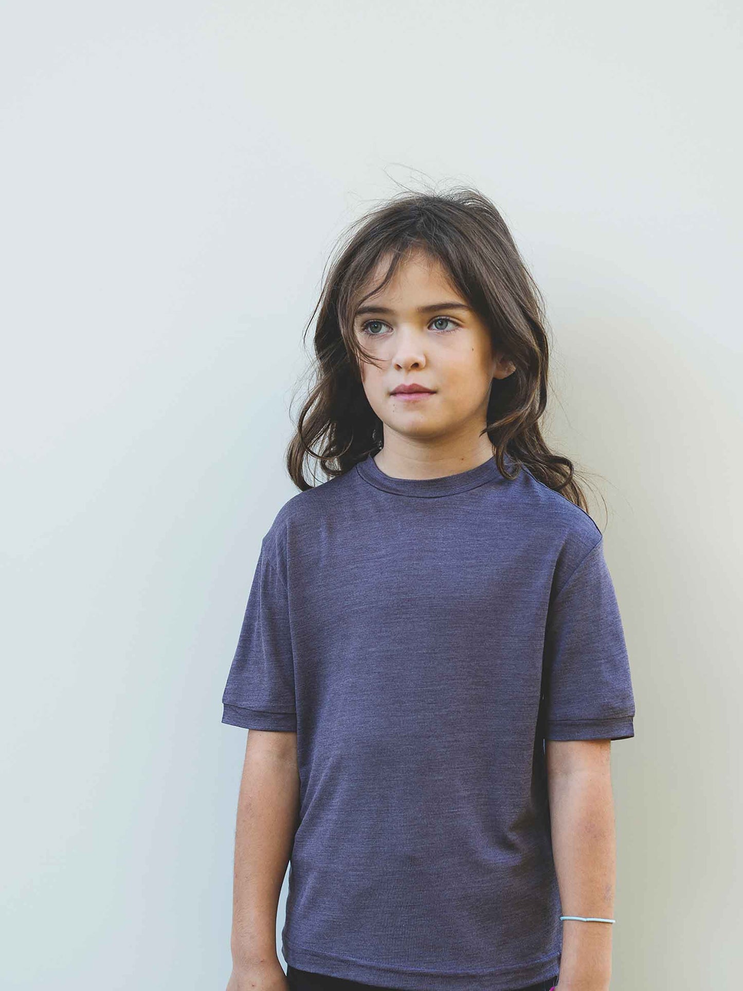 Child MerinoSilk Wallace Tee Plum