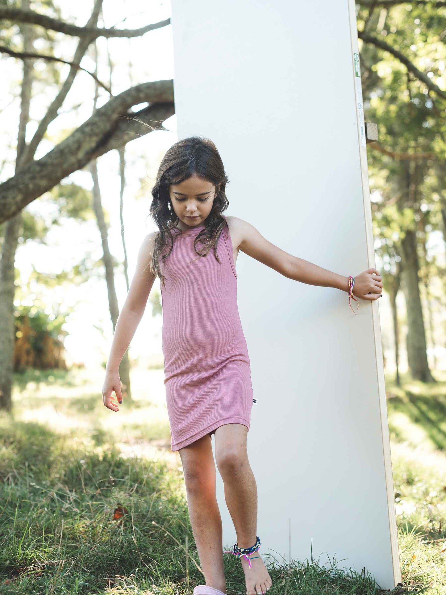 Child MerinoSilk Tank Dress Dusk