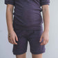 Child MerinoSilk Shortie Pajama Plum