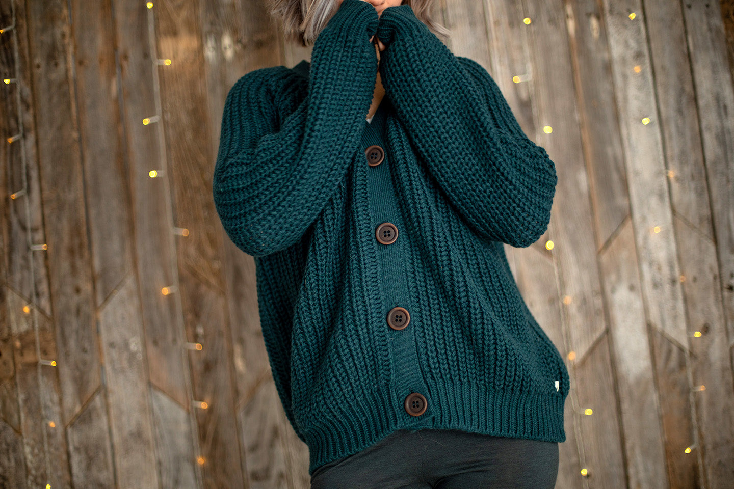 Adult's Bernard Cardigan Deep Sea