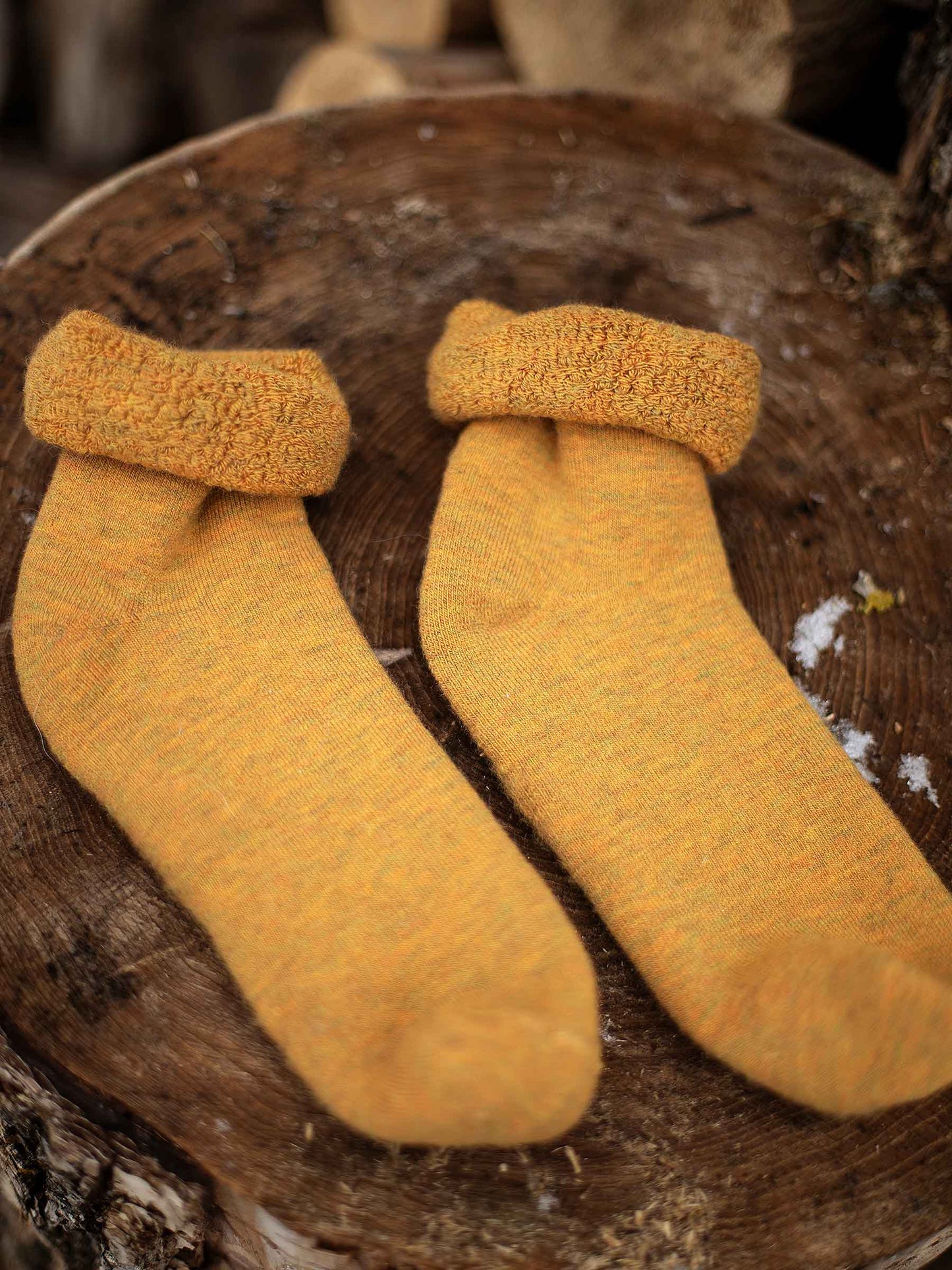 Merino Child Lounge Socks Ochre