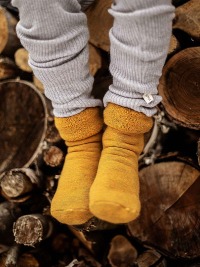 Merino Child Lounge Socks Ochre