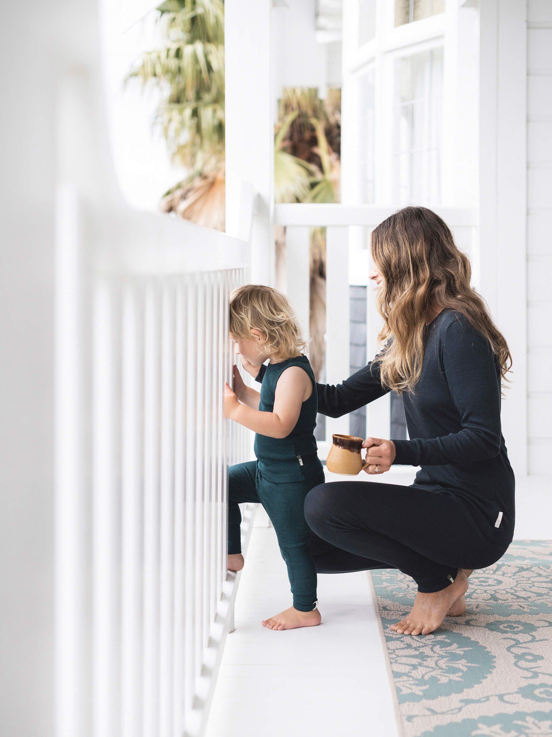 Baby MerinoSilk Leggings Deep Sea