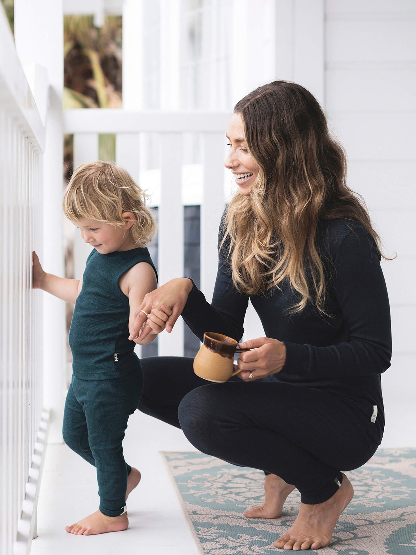 Baby MerinoSilk Leggings Deep Sea