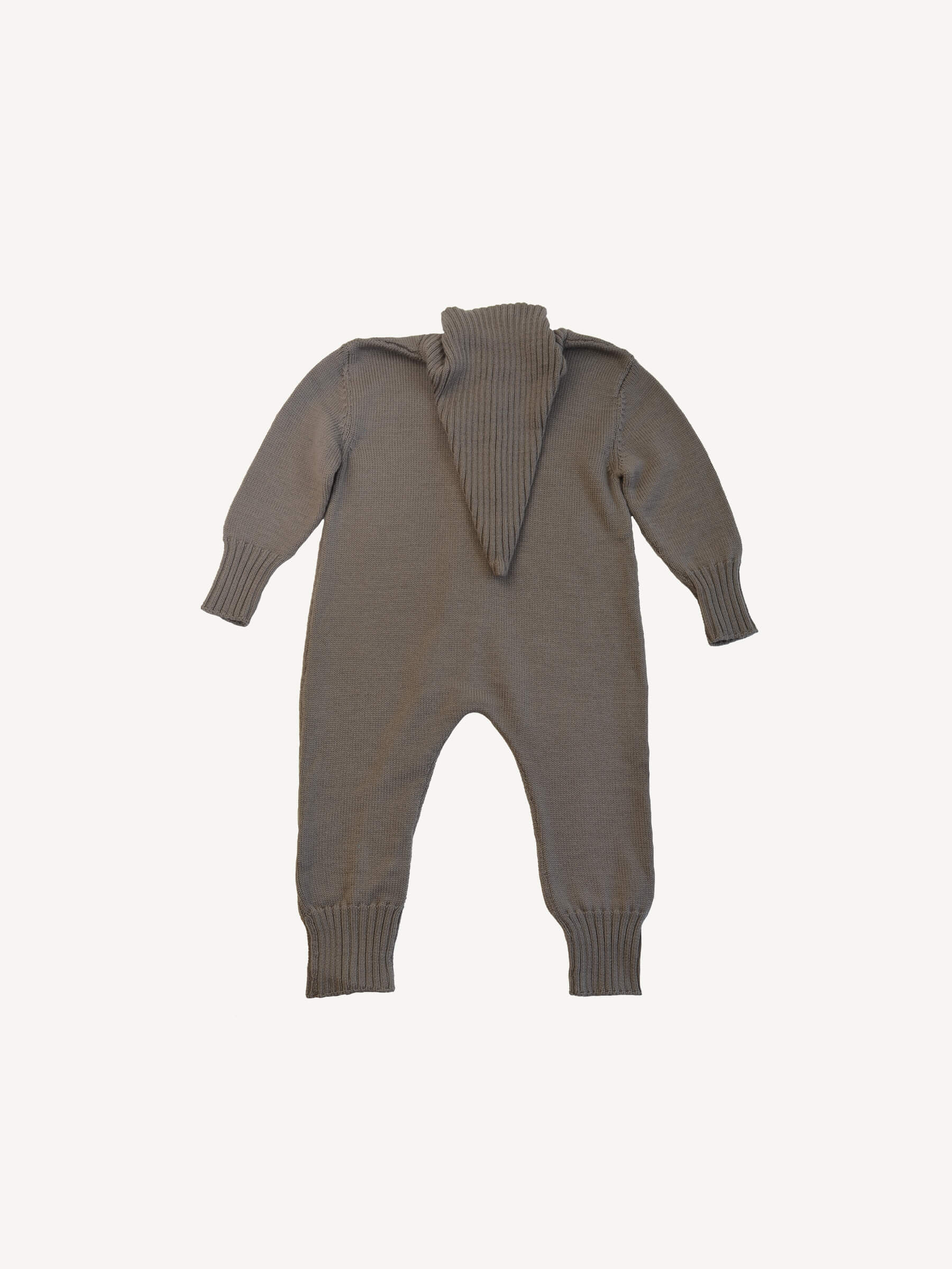 Milo Hooded Romper Stone