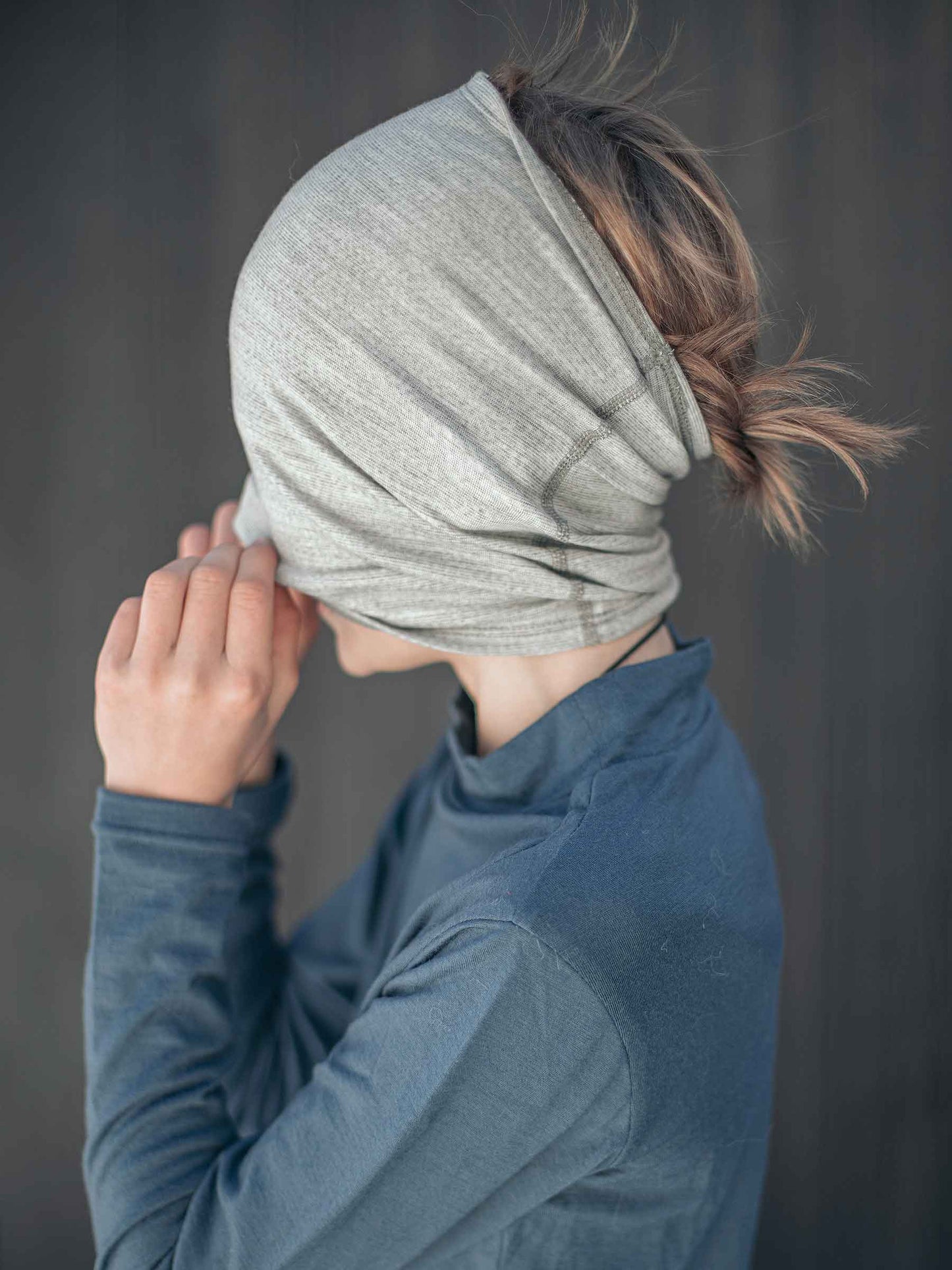 Child Merino Snood Silver