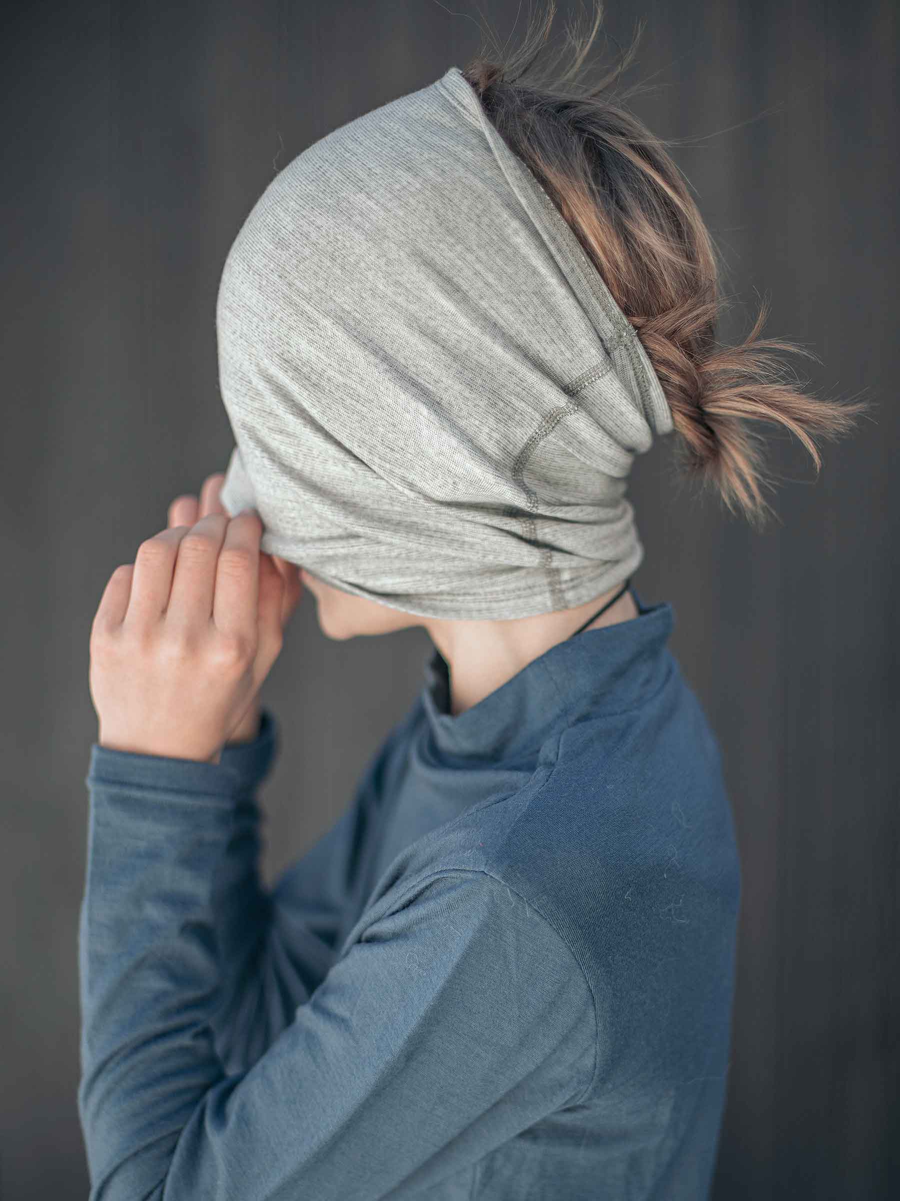 Child Merino Snood Silver