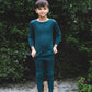 Child MerinoSilk Leggings Deep Sea